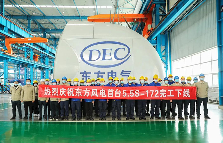 開啟“6MW時(shí)代”！國內(nèi)陸上單機(jī)容量最大風(fēng)電機(jī)組下線